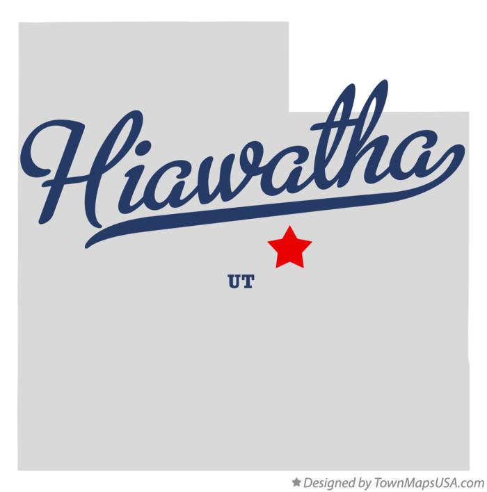 Map of Hiawatha Utah UT