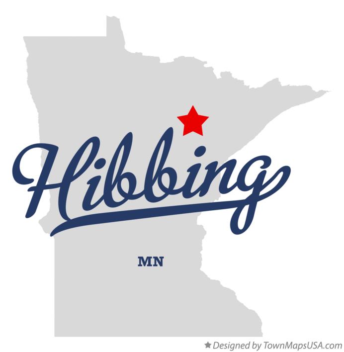 Map of Hibbing Minnesota MN