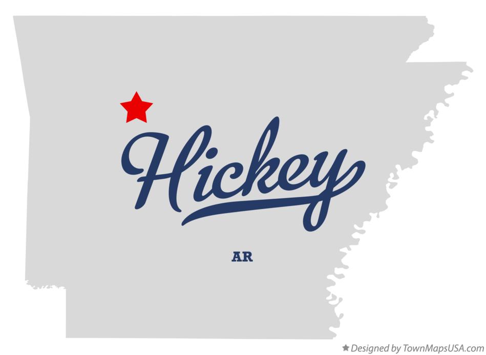 Map of Hickey Arkansas AR