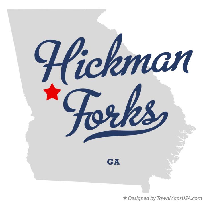 Map of Hickman Forks Georgia GA