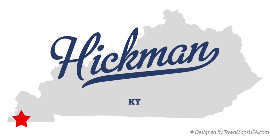 Map of Hickman Kentucky KY