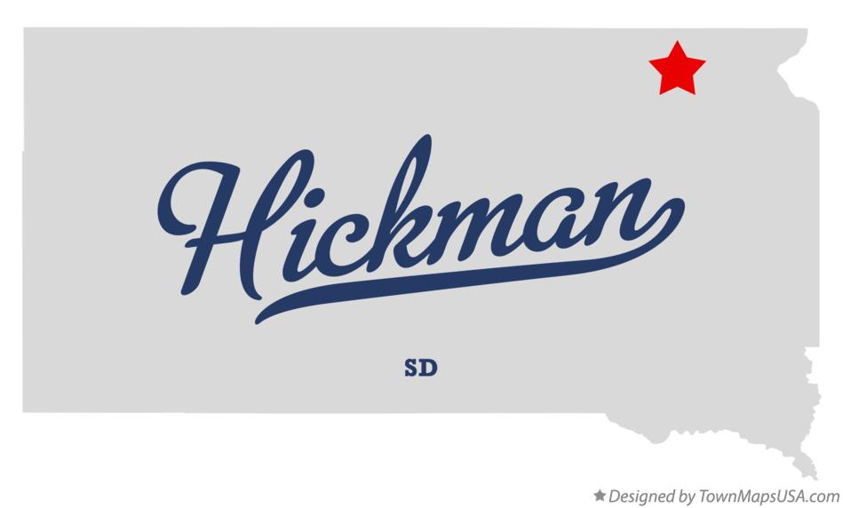 Map of Hickman South Dakota SD