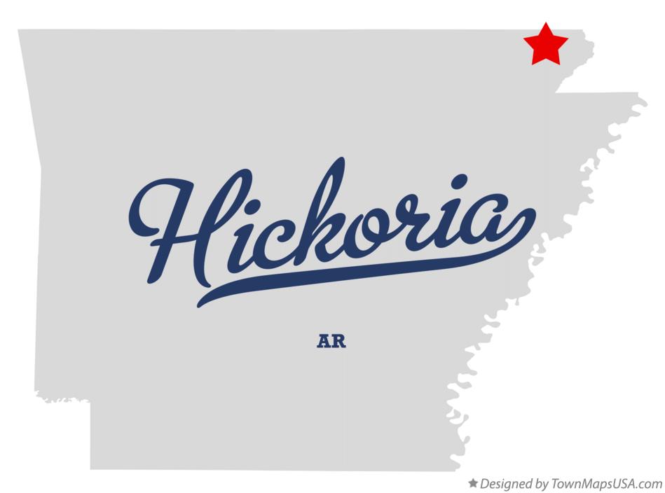 Map of Hickoria Arkansas AR