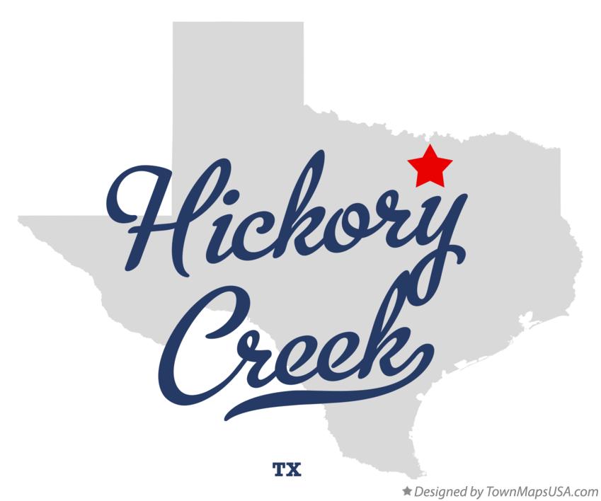 Map of Hickory Creek Texas TX