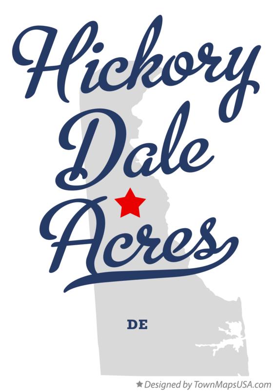 Map of Hickory Dale Acres Delaware DE