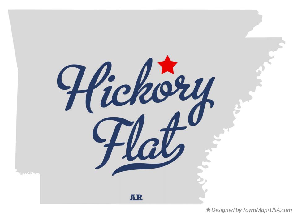 Map of Hickory Flat Arkansas AR