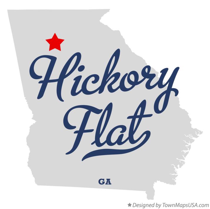 Map of Hickory Flat Georgia GA