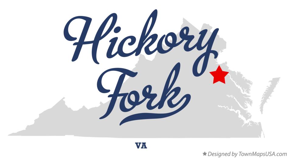 Map of Hickory Fork Virginia VA