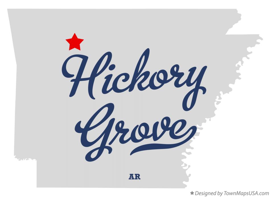 Map of Hickory Grove Arkansas AR