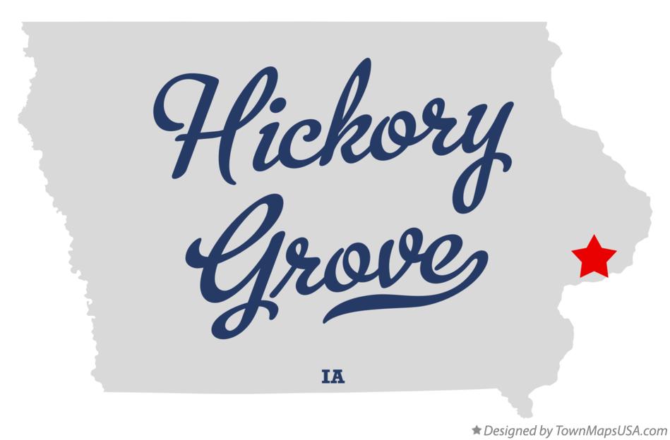 Map of Hickory Grove Iowa IA