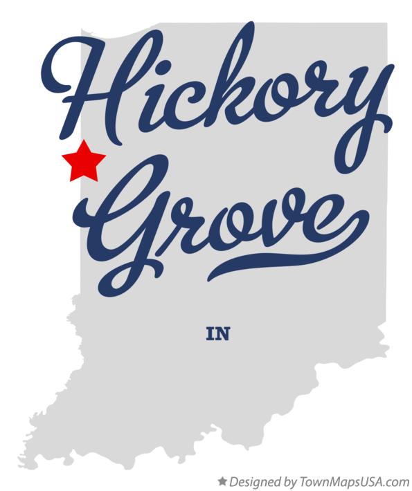 Map of Hickory Grove Indiana IN