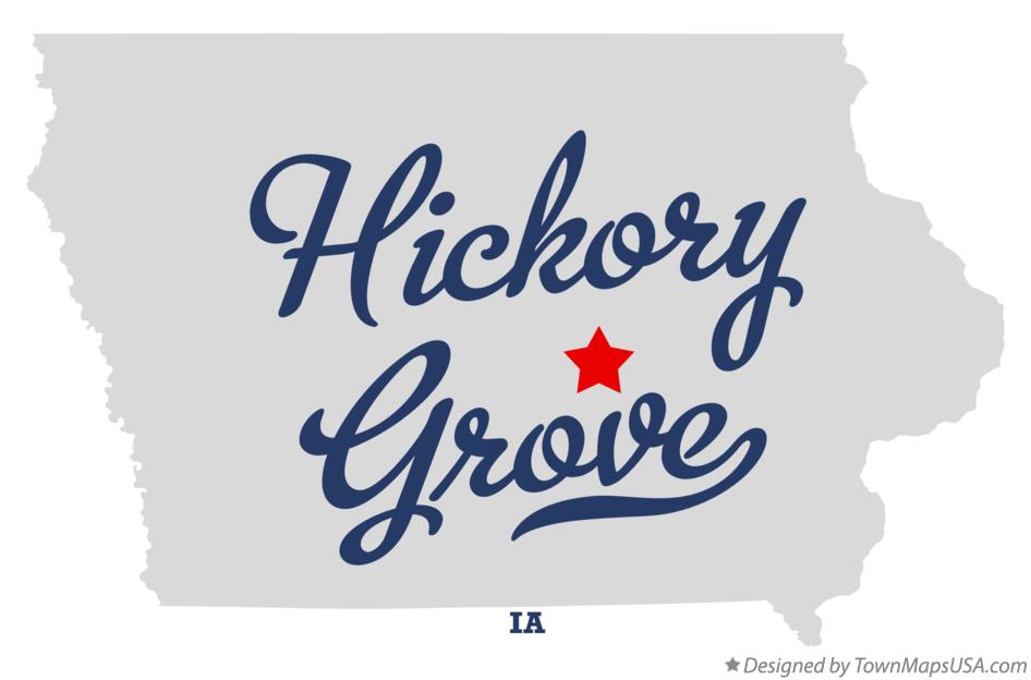Map of Hickory Grove Iowa IA