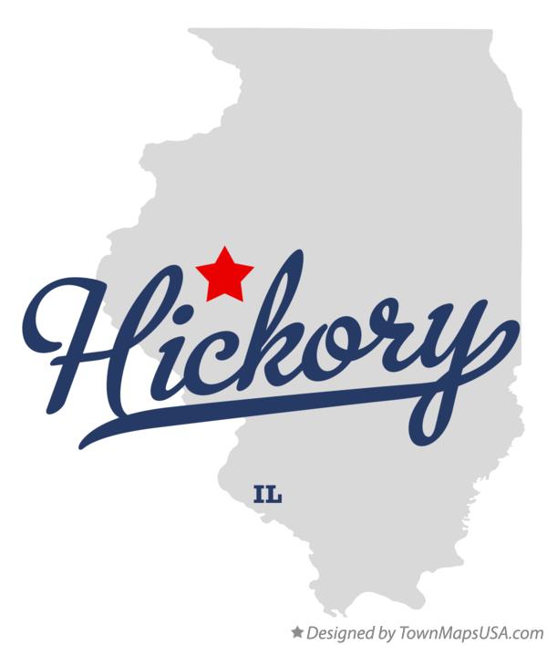 Map of Hickory Illinois IL