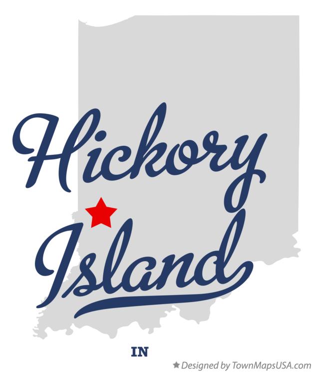 Map of Hickory Island Indiana IN