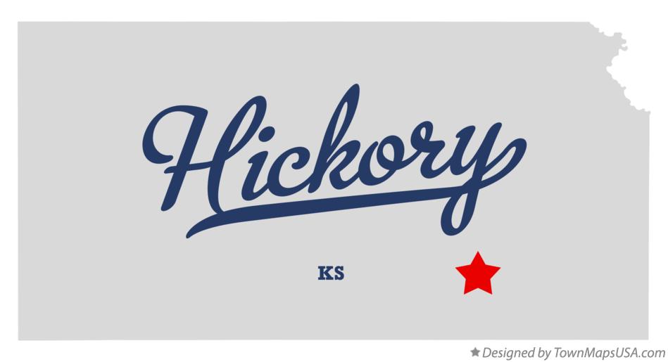 Map of Hickory Kansas KS