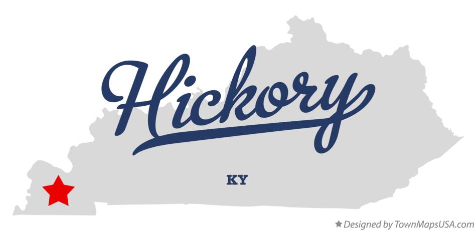 Map of Hickory Kentucky KY