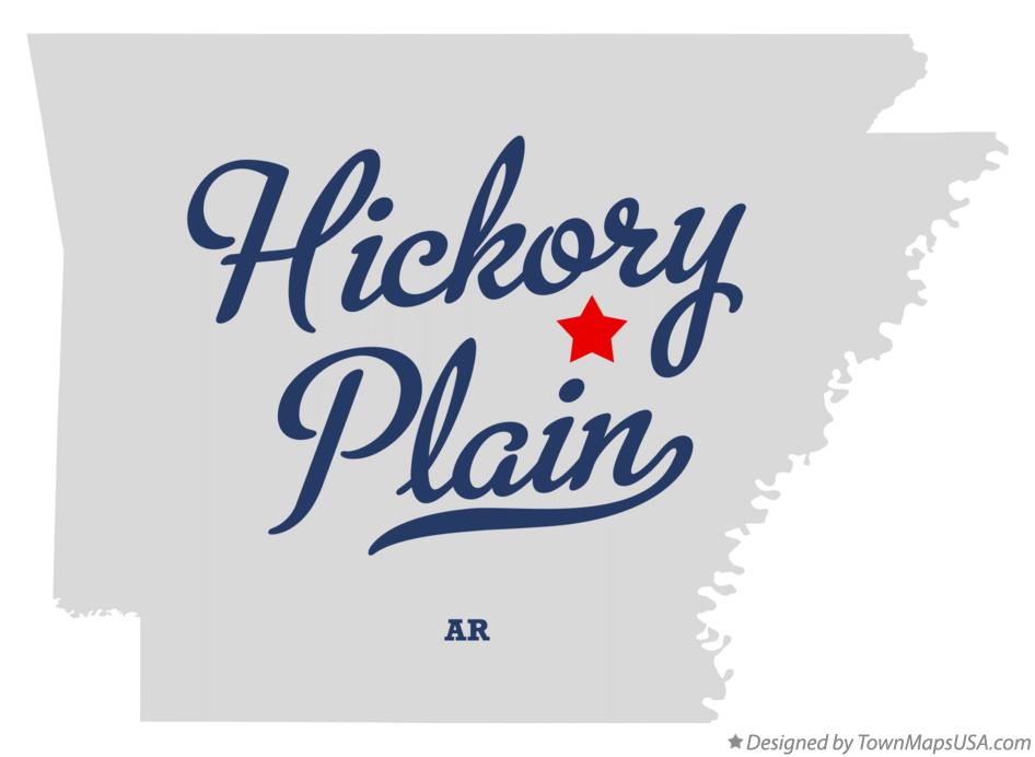 Map of Hickory Plain Arkansas AR