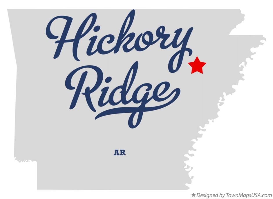 Map of Hickory Ridge Arkansas AR