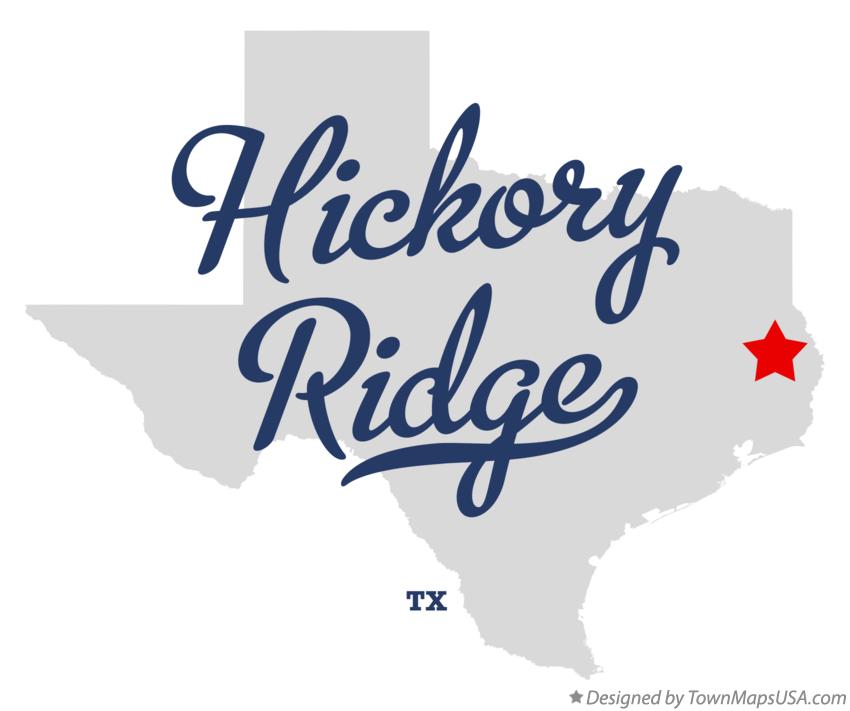 Map of Hickory Ridge Texas TX