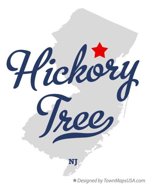 Map of Hickory Tree New Jersey NJ