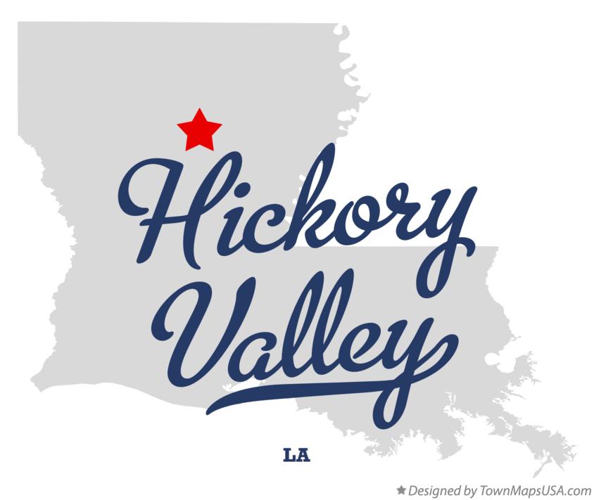 Map of Hickory Valley Louisiana LA