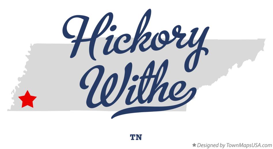 Map of Hickory Withe Tennessee TN