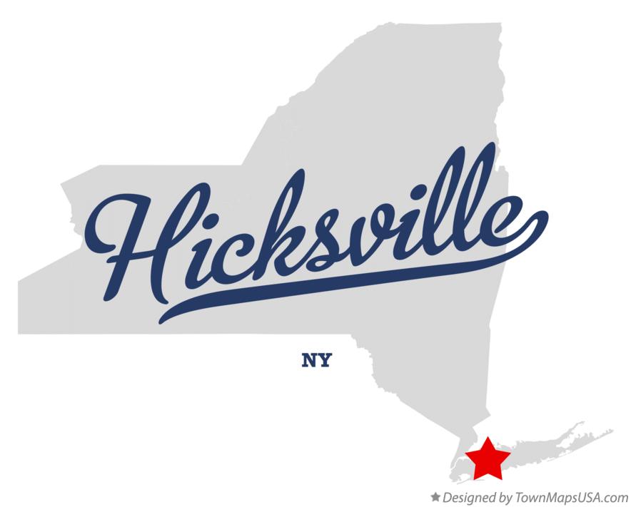 Map of Hicksville New York NY