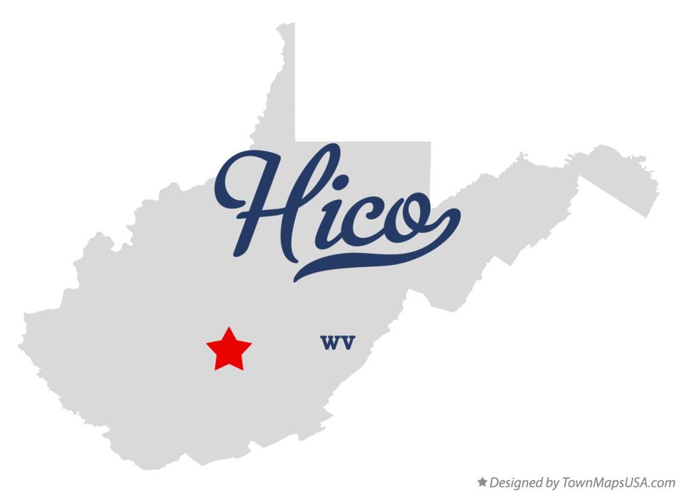 Map of Hico West Virginia WV