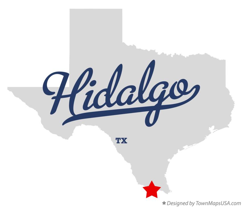 Hidalgo Texas TX Map