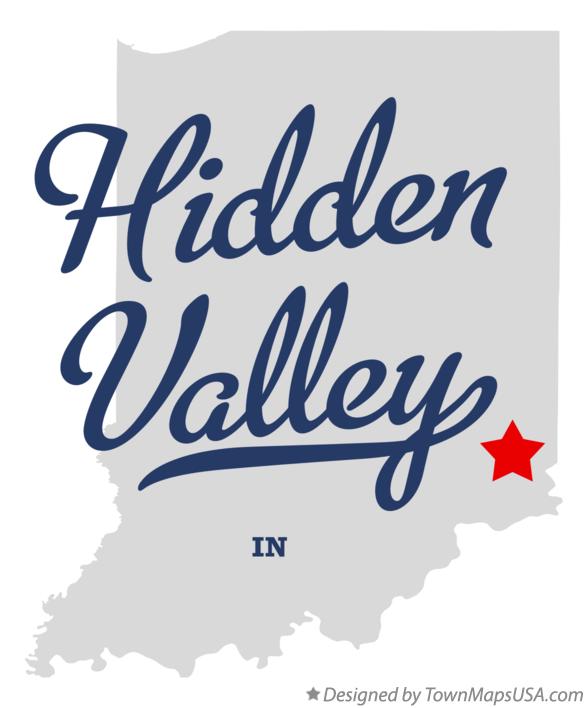 Map of Hidden Valley Indiana IN