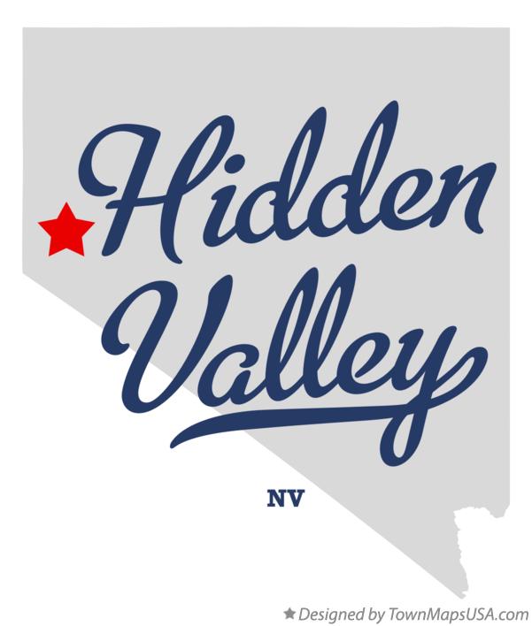 Map of Hidden Valley Nevada NV