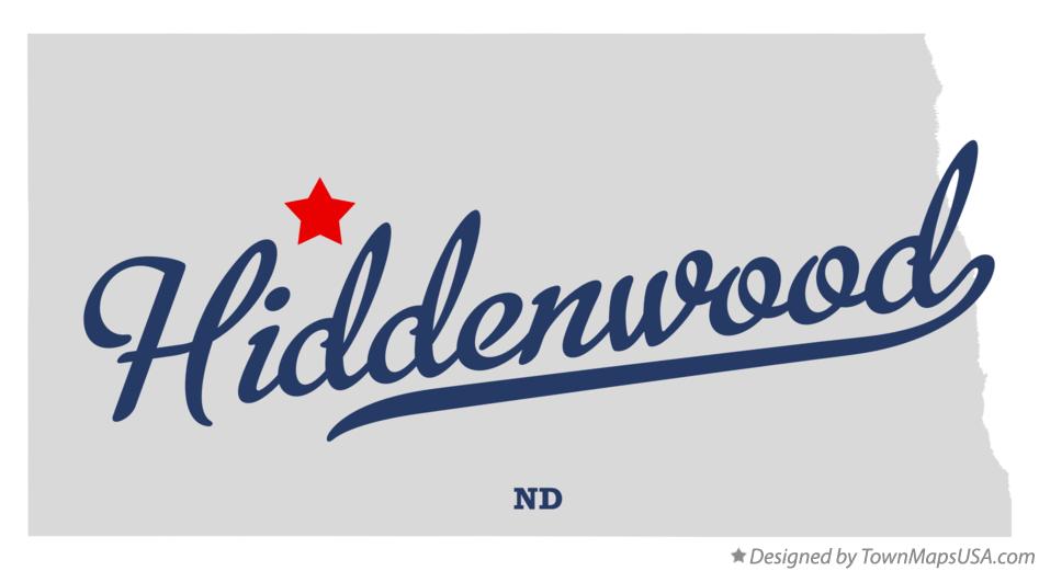 Map of Hiddenwood North Dakota ND