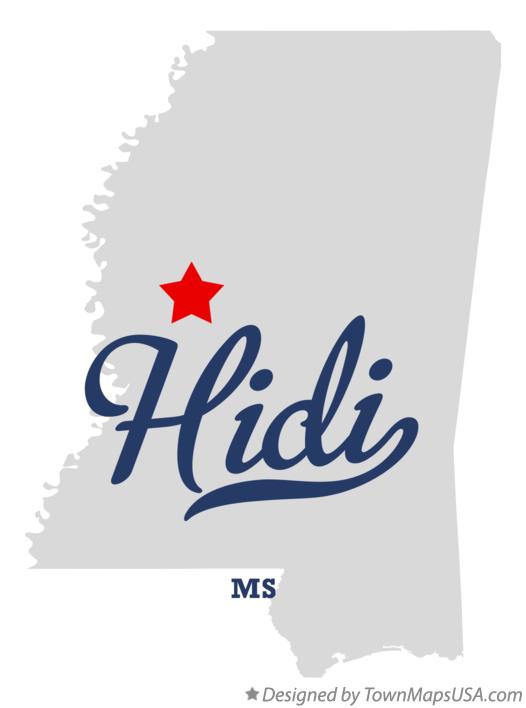 Map of Hidi Mississippi MS