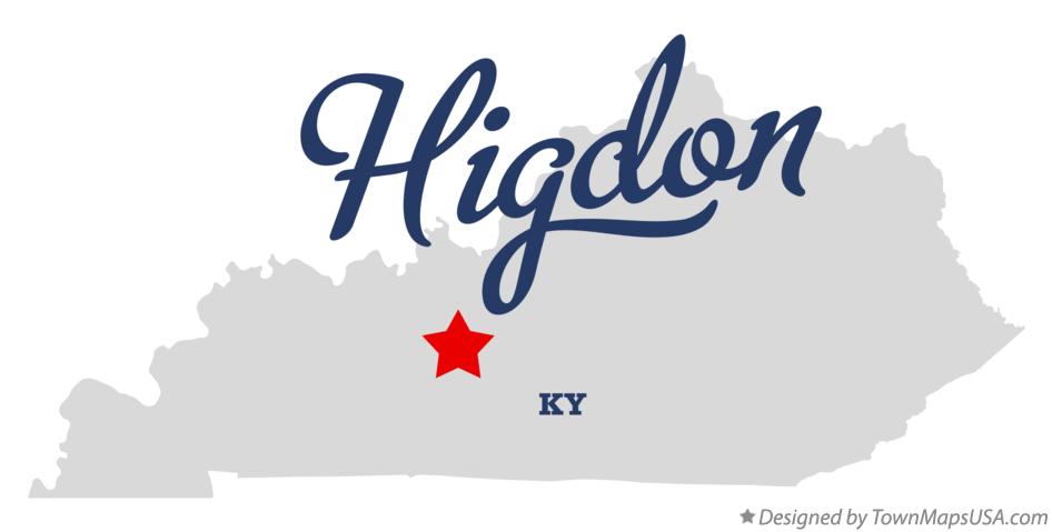 Map of Higdon Kentucky KY