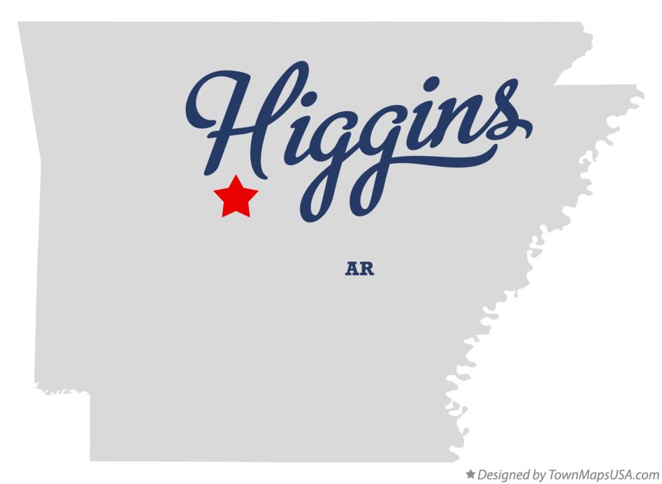 Map of Higgins Arkansas AR
