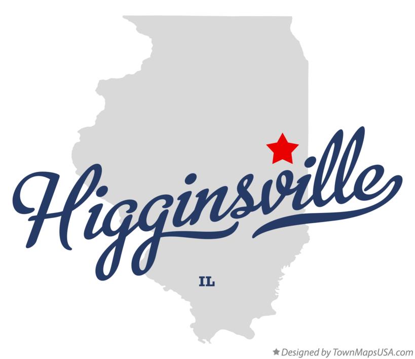 Map of Higginsville Illinois IL
