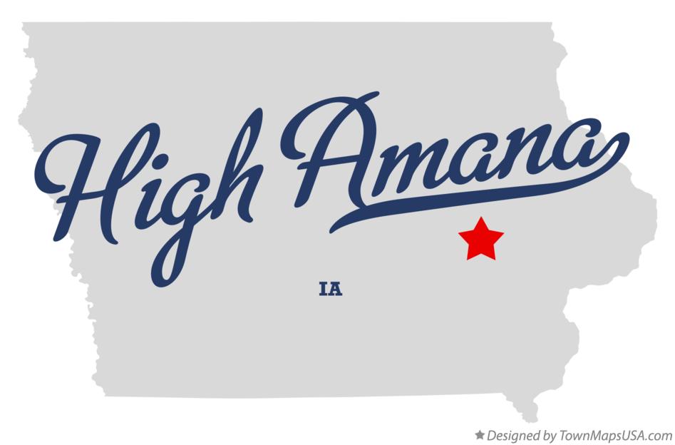 Map of High Amana Iowa IA
