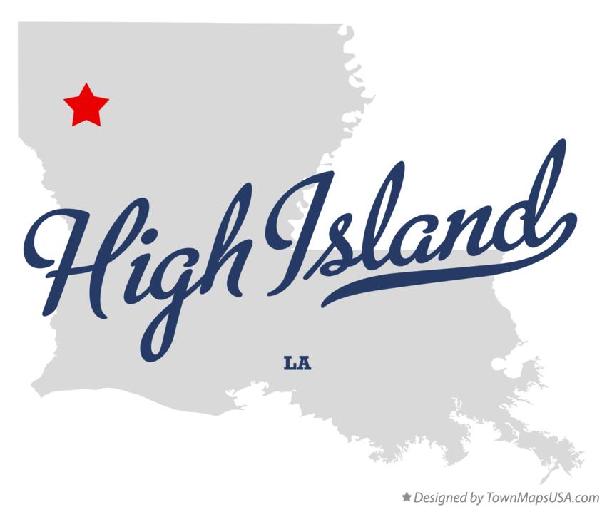 Map of High Island Louisiana LA
