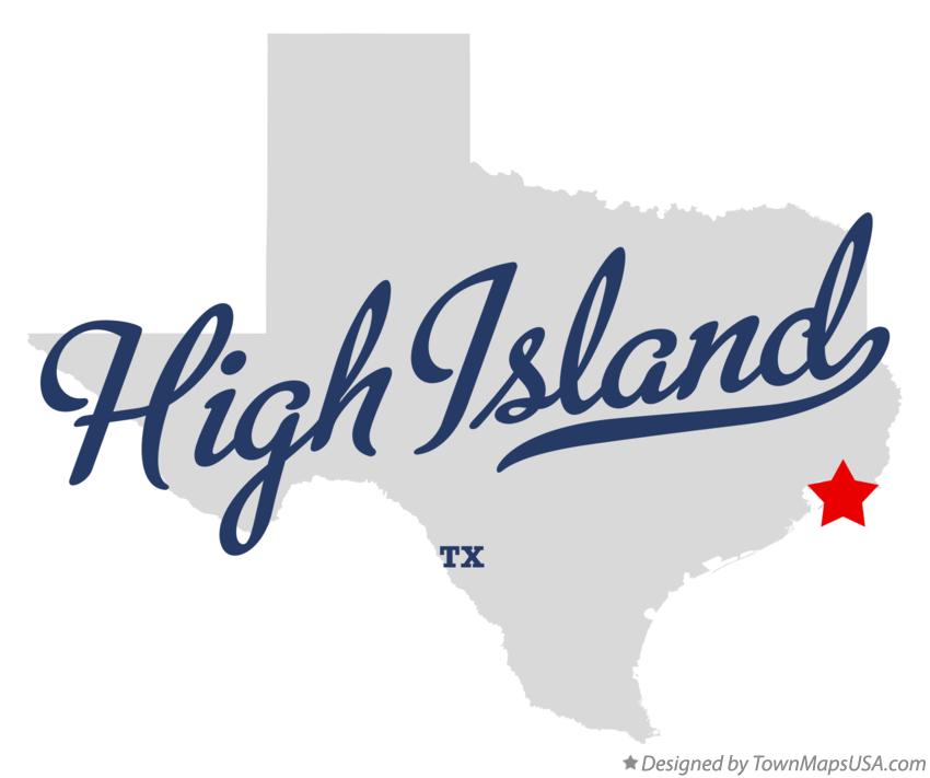 Map of High Island Texas TX