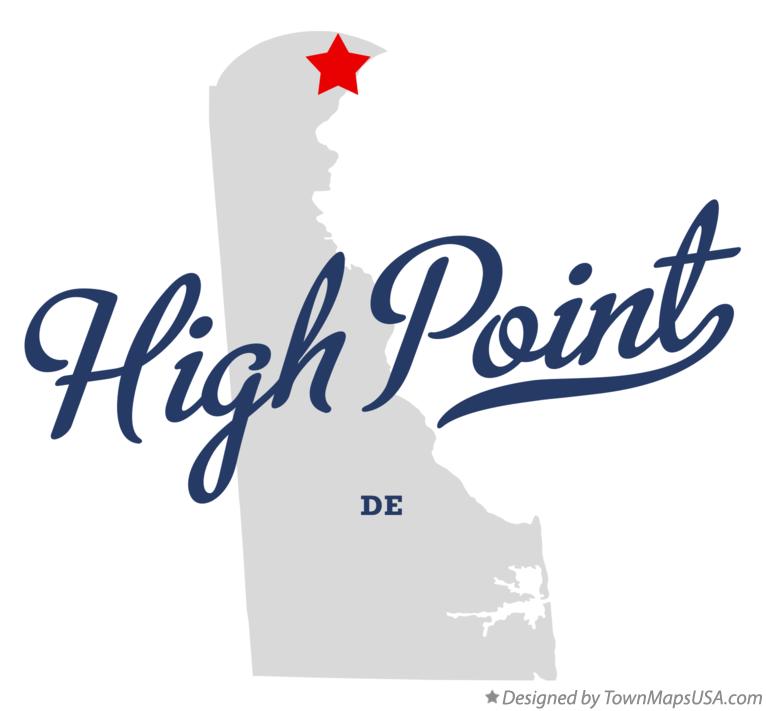 Map of High Point Delaware DE