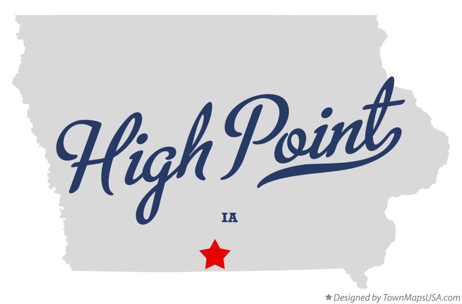 Map of High Point Iowa IA