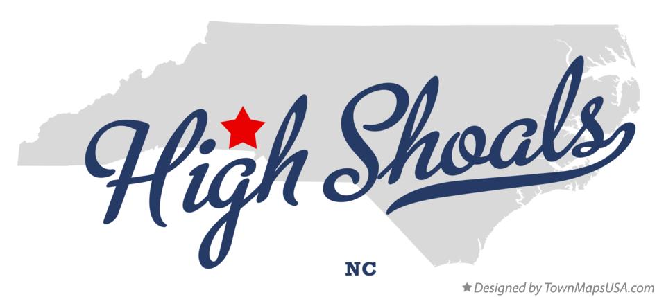 Map of High Shoals North Carolina NC