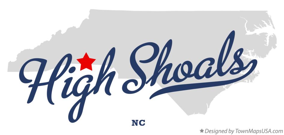 Map of High Shoals North Carolina NC