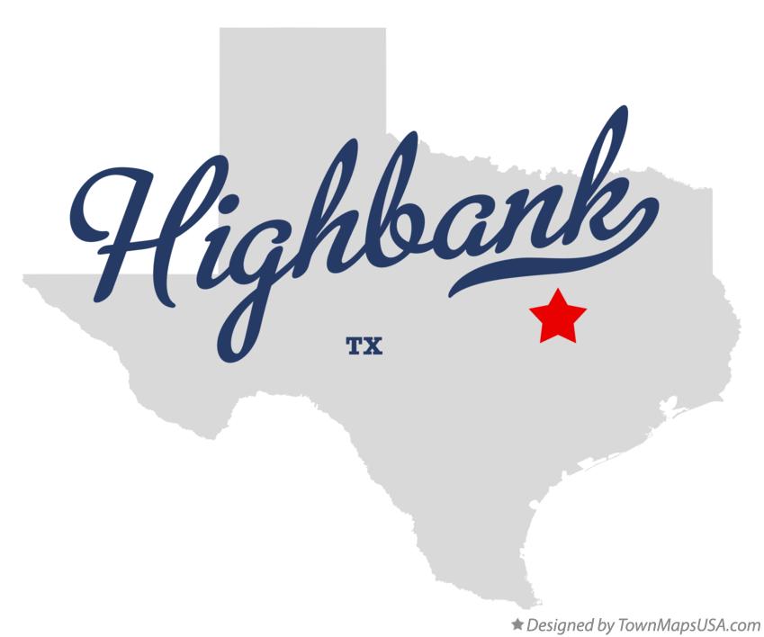 Map of Highbank Texas TX