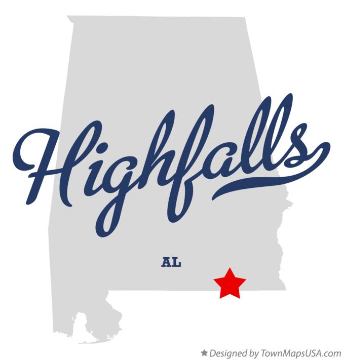 Map of Highfalls Alabama AL