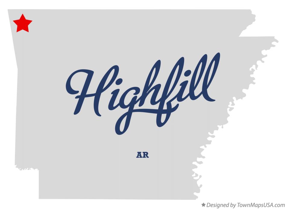 Map of Highfill Arkansas AR