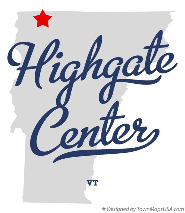 Map of Highgate Center Vermont VT