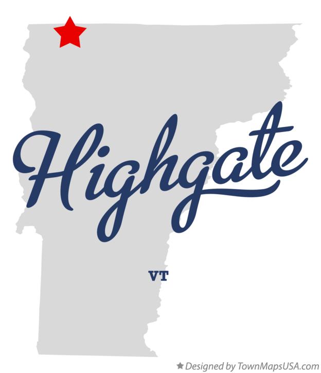 Map of Highgate Vermont VT