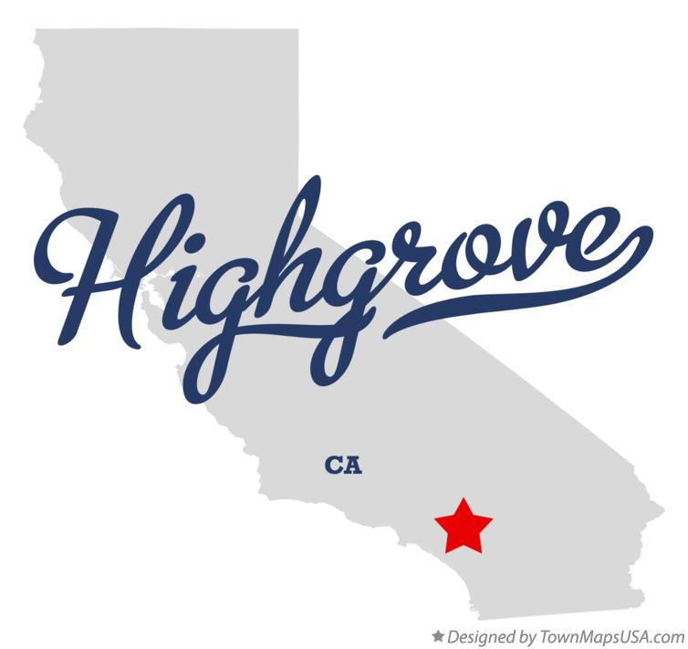 Map of Highgrove California CA