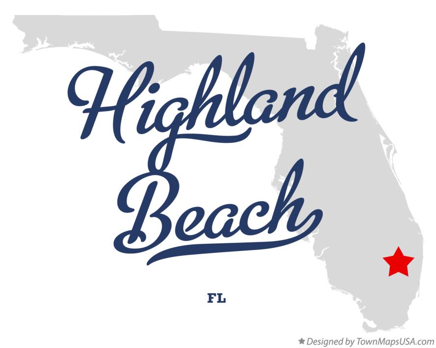 Map of Highland Beach Florida FL